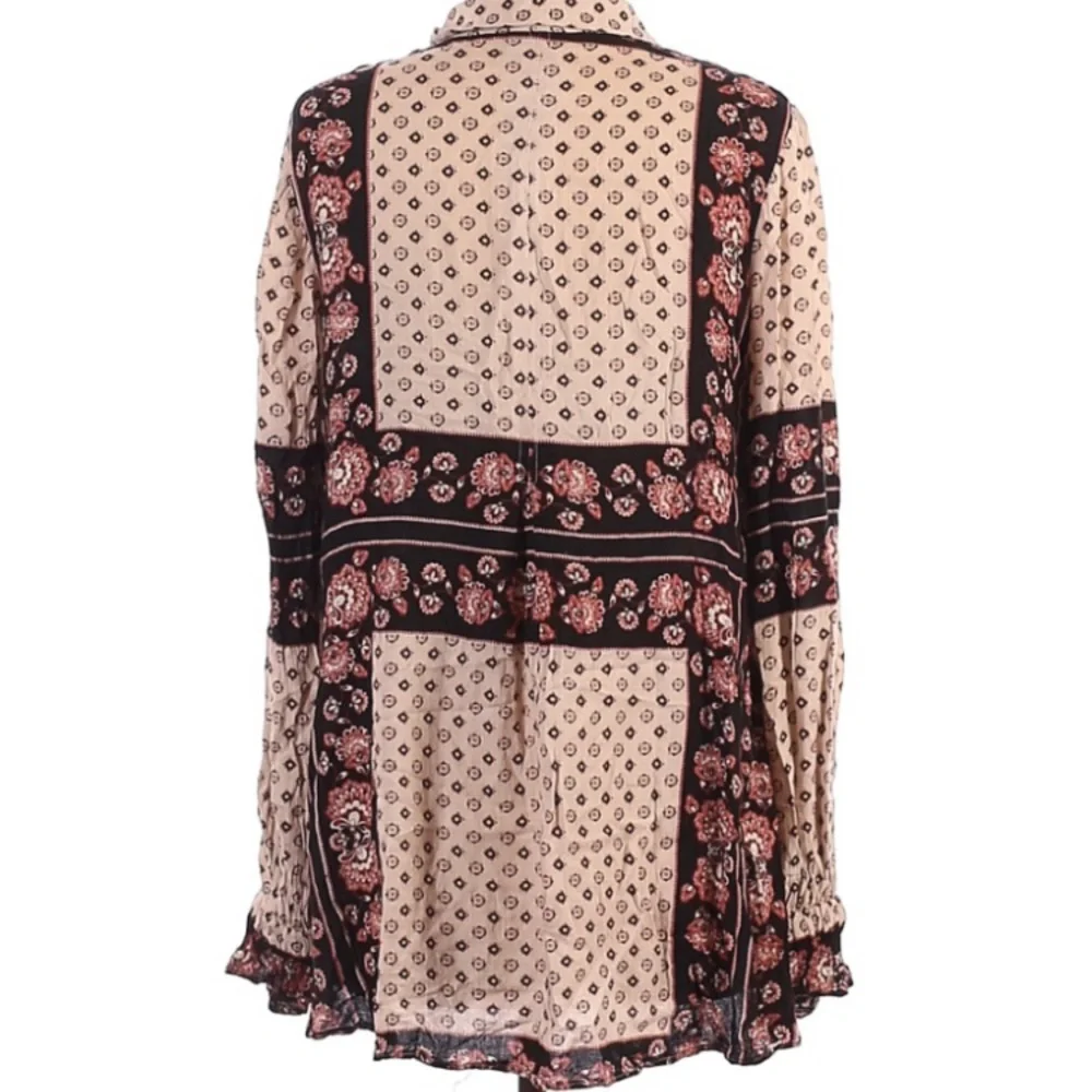 Free People Boho Floral Cream Colored Tunic - Picture 2 of 9